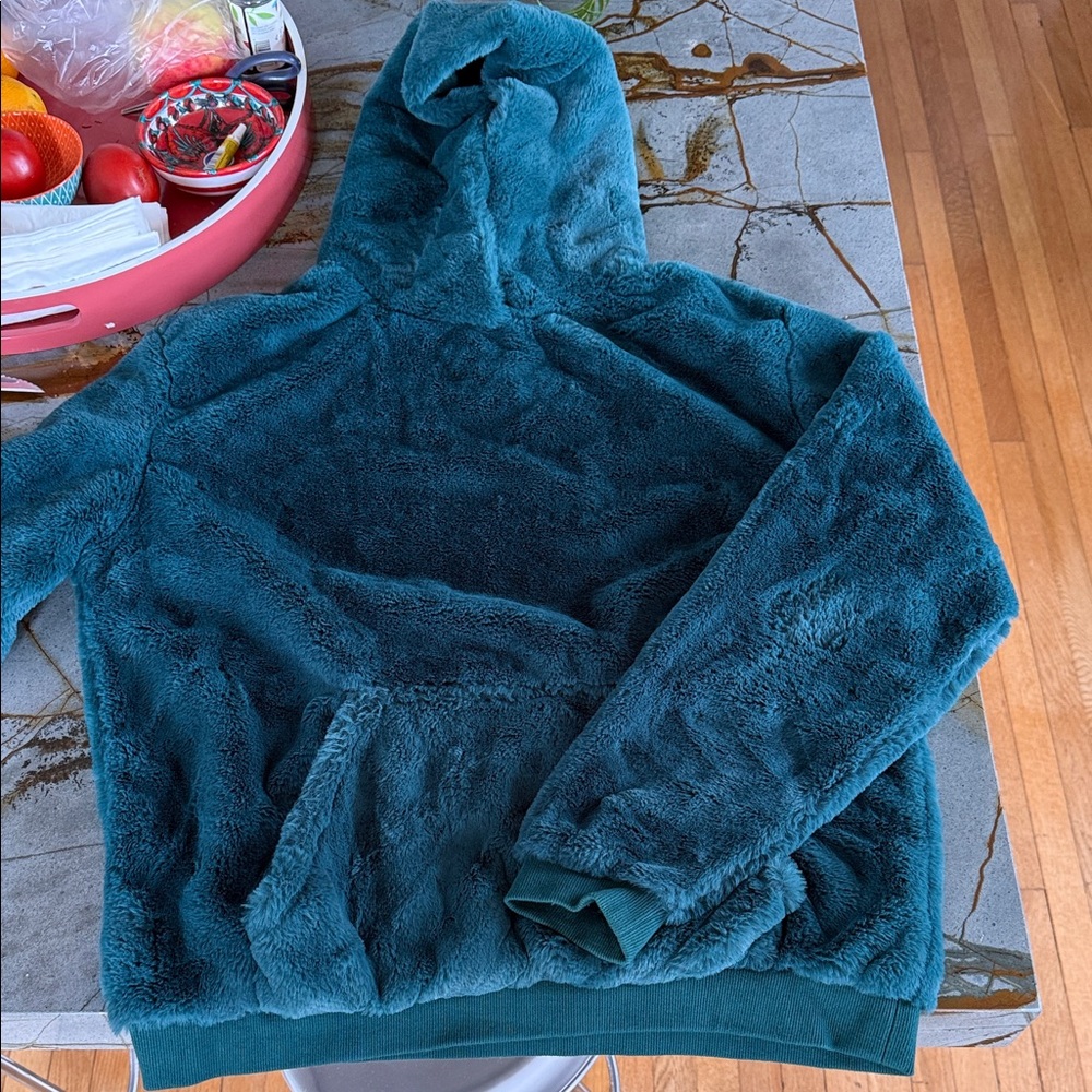 Urban Outfitters Teal Fleece Hoodie Pullover